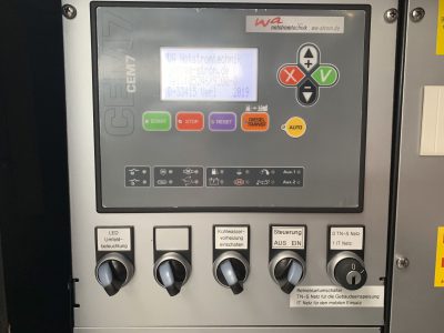 Bedienpanel Yanmar Notstromaggregat schallisoliert